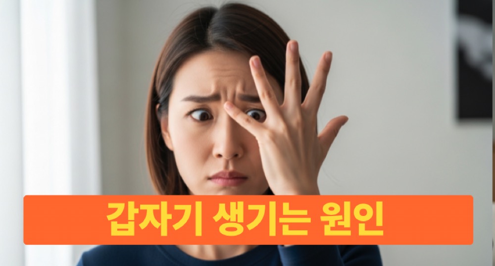 갑자기 손이 떨려 당황하는 모습