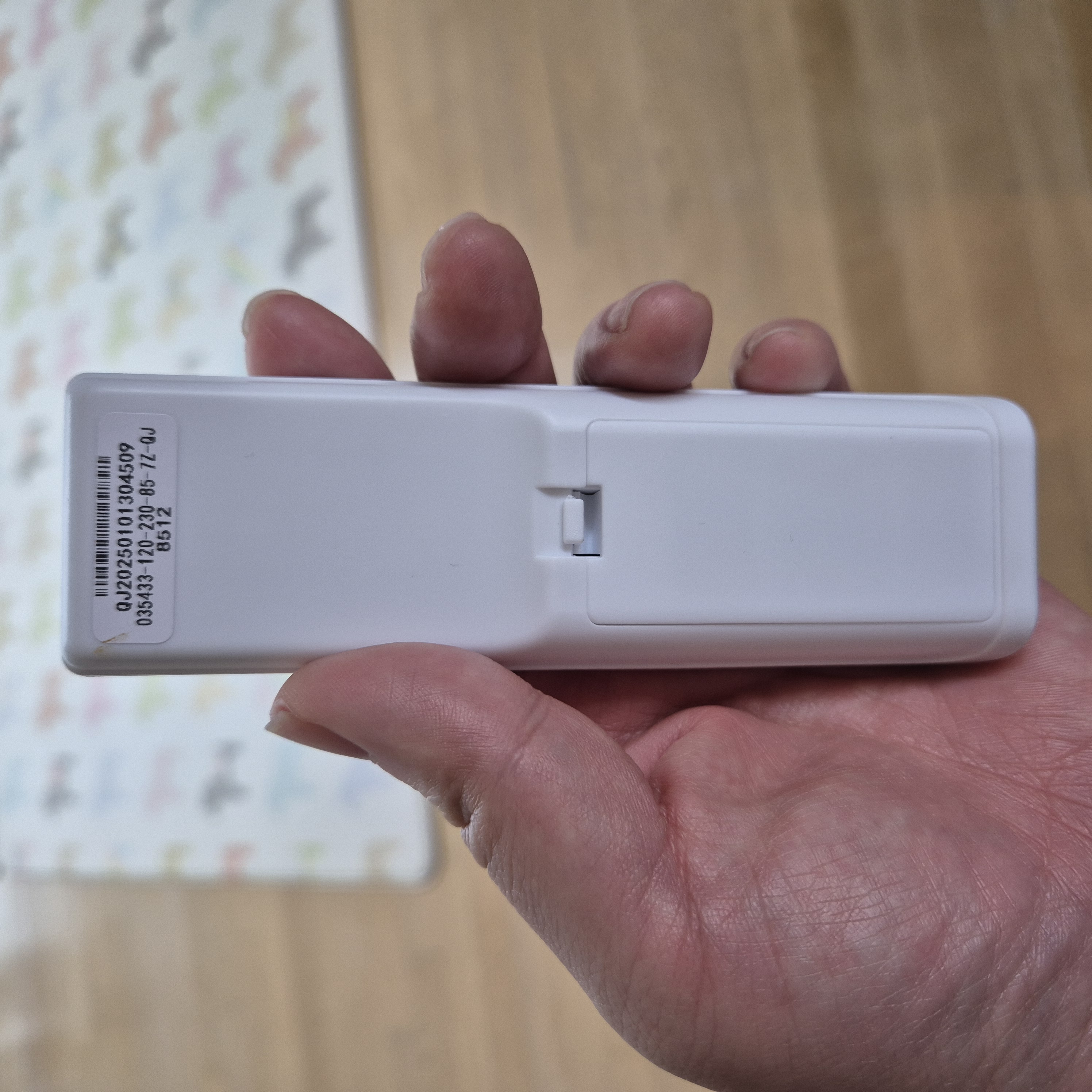 실링팬 리모콘 뒷사진