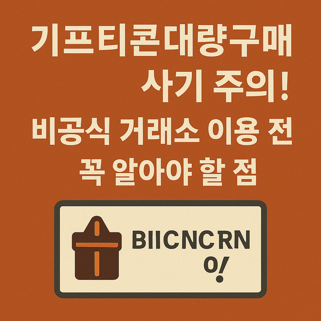 기프티콘대량구매 사기 주의! 비공식 거래소 이용 전 꼭 알아야 할 점