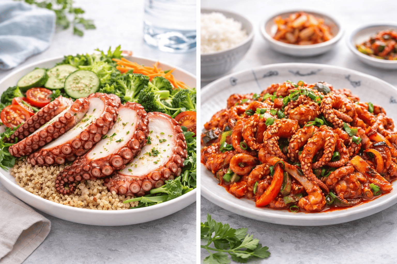 문어와 낙지 효능 차이와 건강 활용