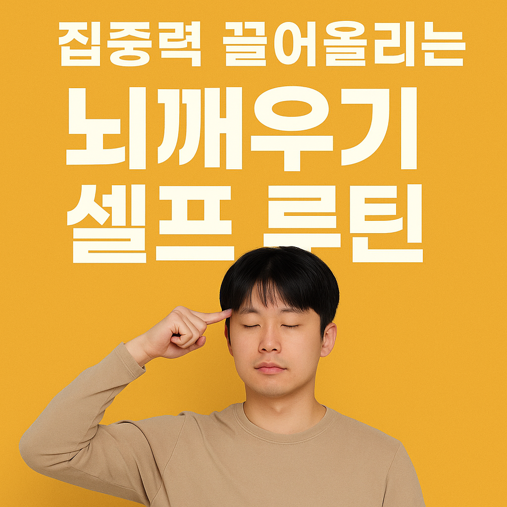 집중력 끌어올리는 뇌깨우기 셀프 루틴