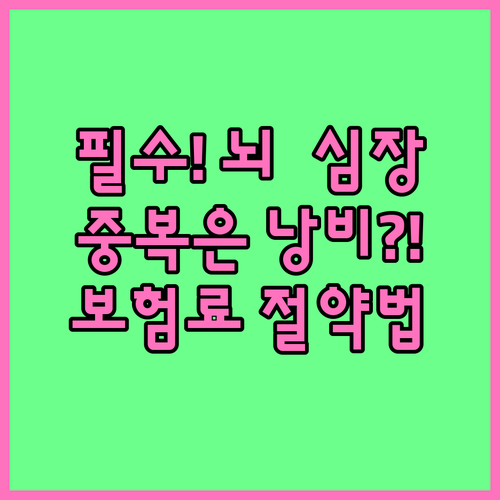 종합보험 가입 전 반드시! 중복 보장..