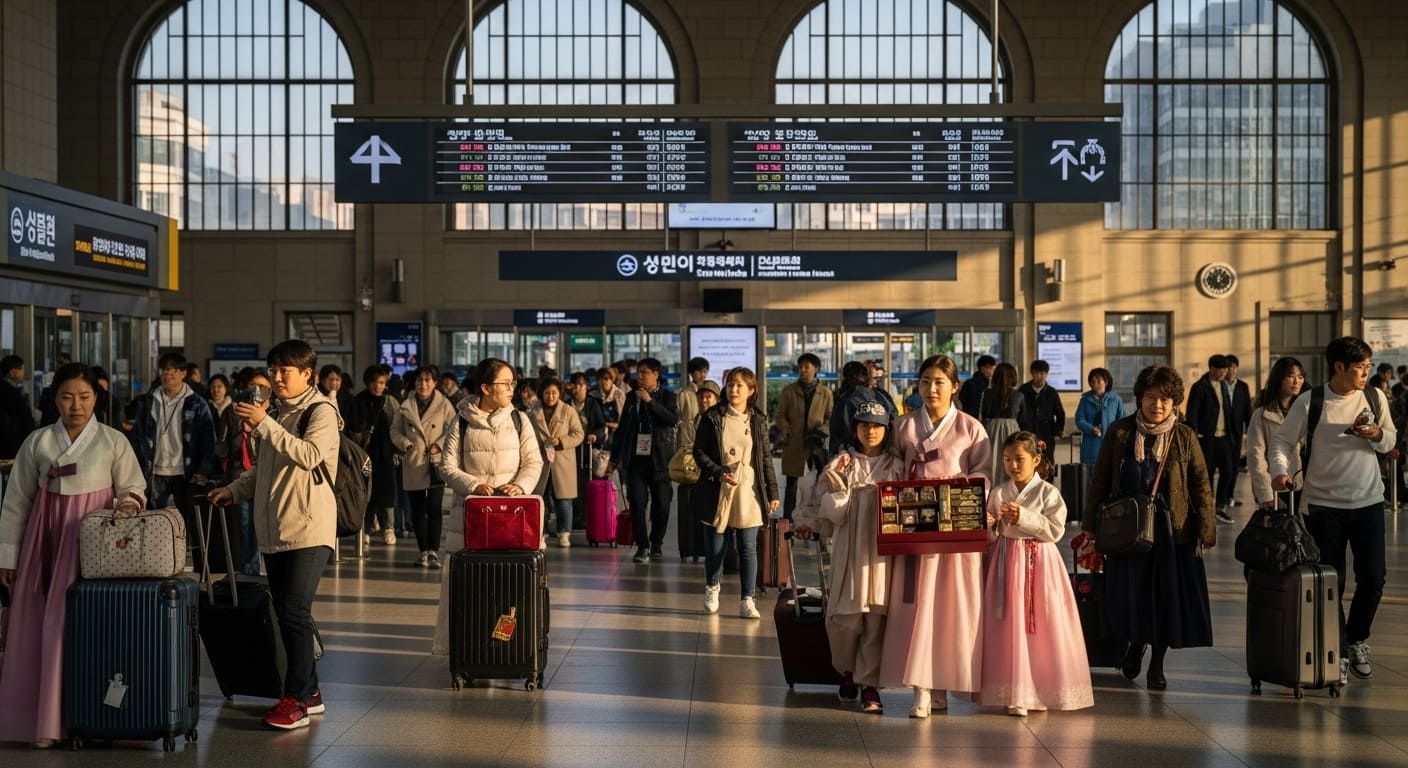 추석 연휴 운행되는 SRT 열차 출발 장면
