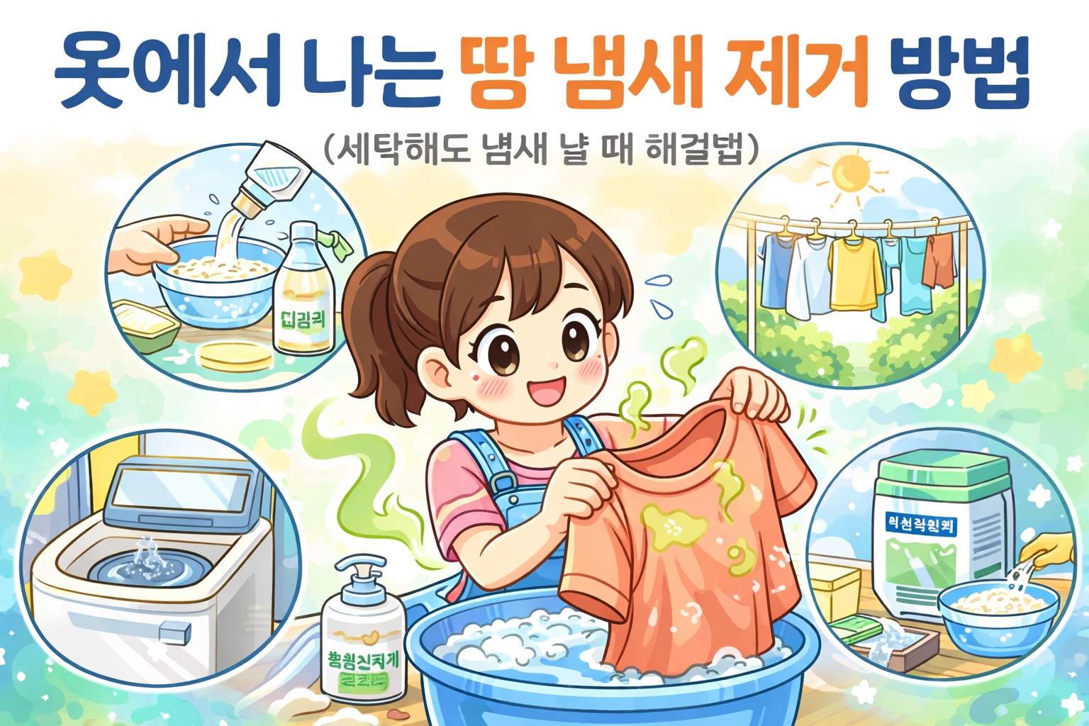 옷에서 나는 땀 냄새 제거 방법