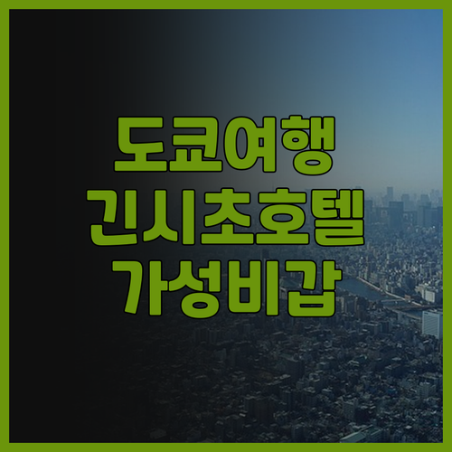 도쿄 여행, 롯데 시티 호텔 긴시초 