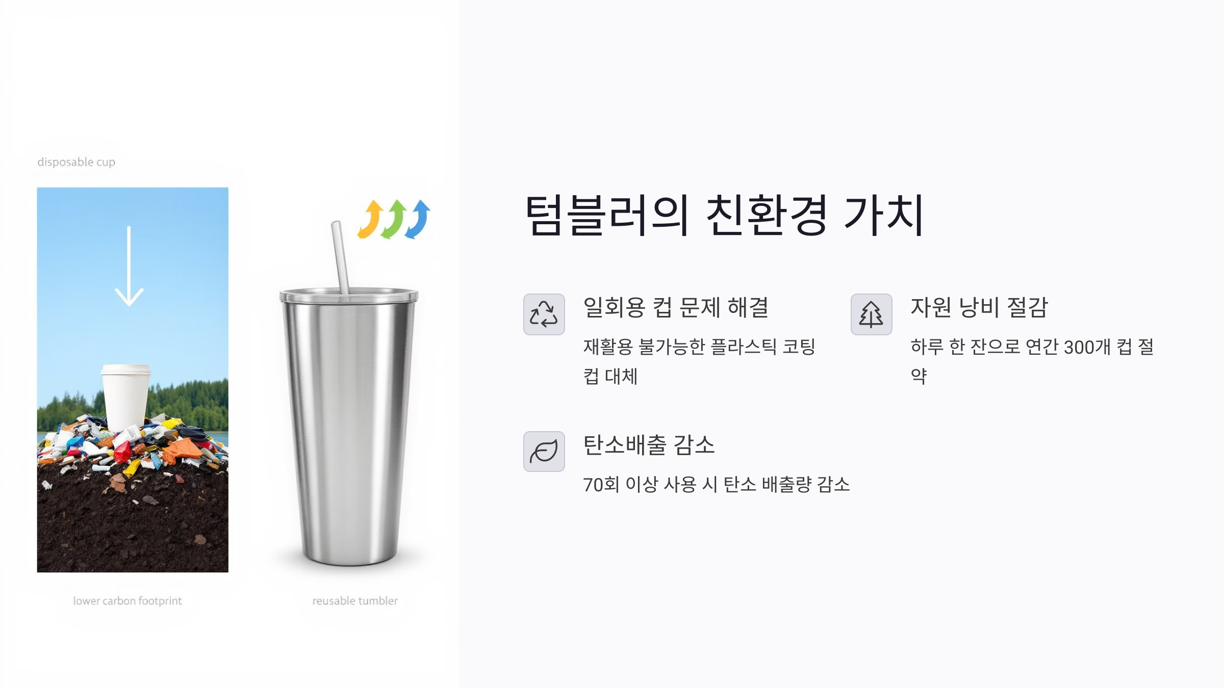텀블러 친환경 가치와 사용 이유