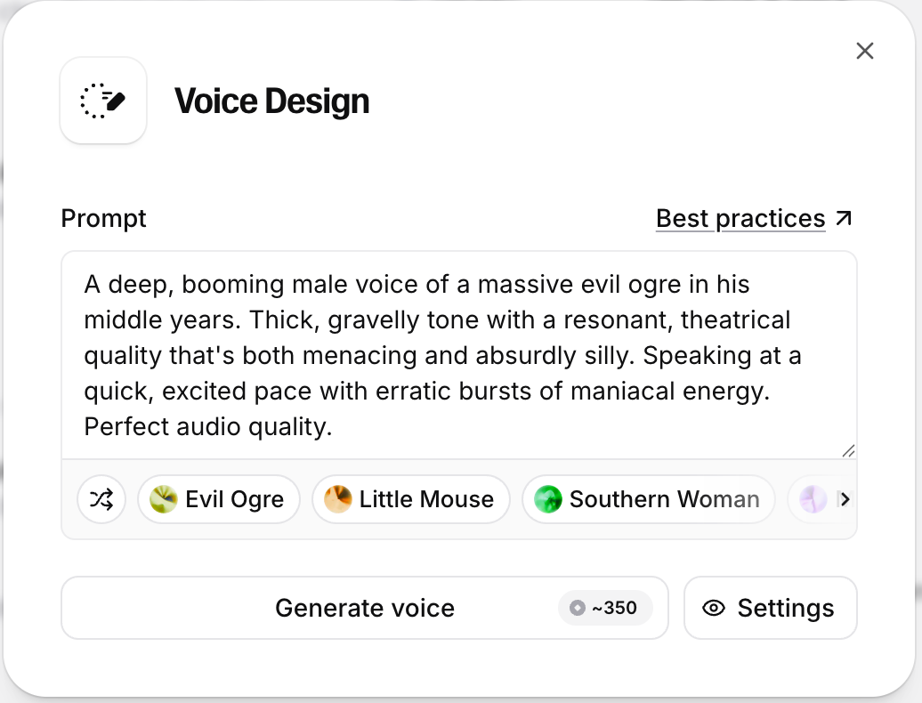 Voice Design