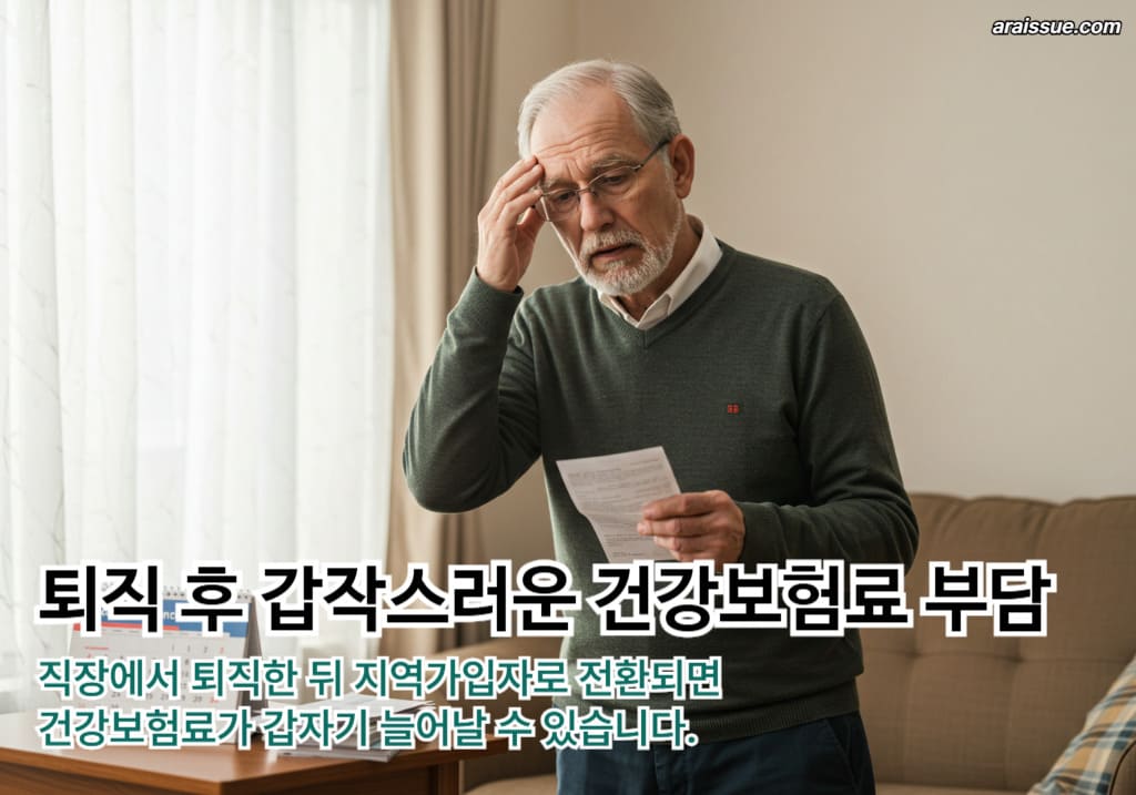 직장에서 퇴직한 뒤 지역가입자로 전환되면 건강보험료가 갑자기 늘어날 수 있습니다.