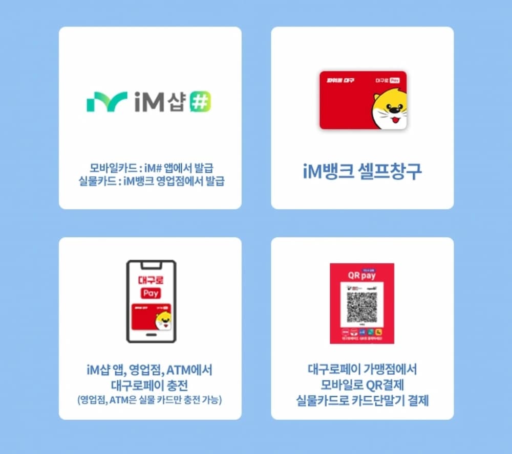 전통시장에서 대구로페이 사용 가능한 가맹점 표시