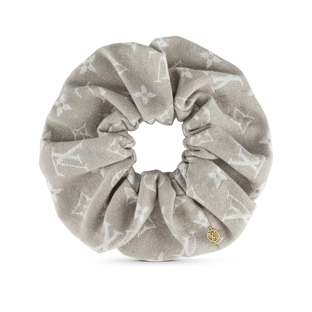 루이비통 모노그램 자카드 데님 스크런치