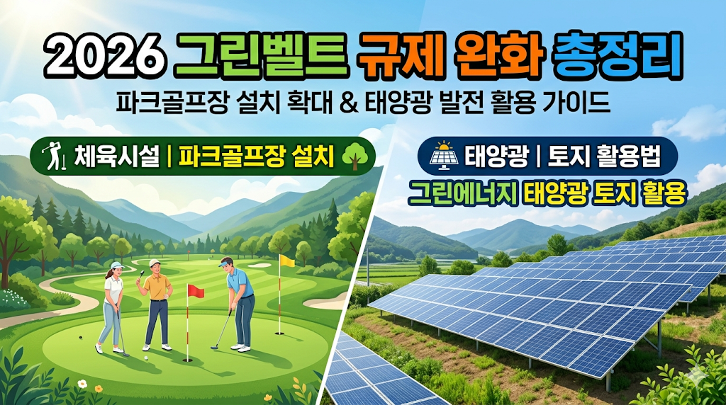 그린벨트 파크골프장 설치 가능할까? 2026 훼손지 정비사업 및 토지 수익형 전환 가이드