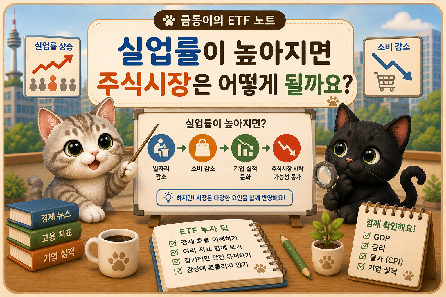 국내 주식ETF 실업률이 높아지면 주식시장은 어떻게 될까?