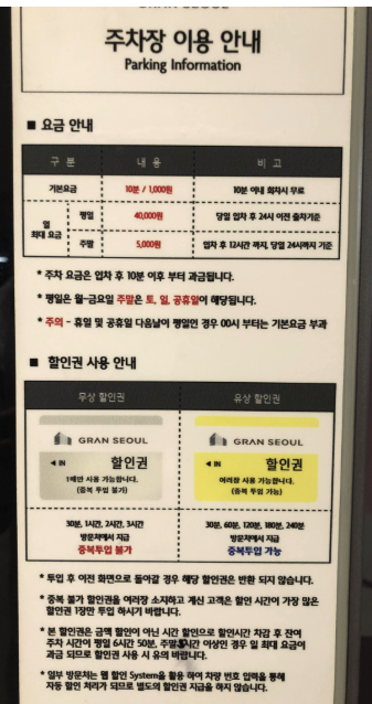 경복궁 주차장 이용요금 꿀팁
