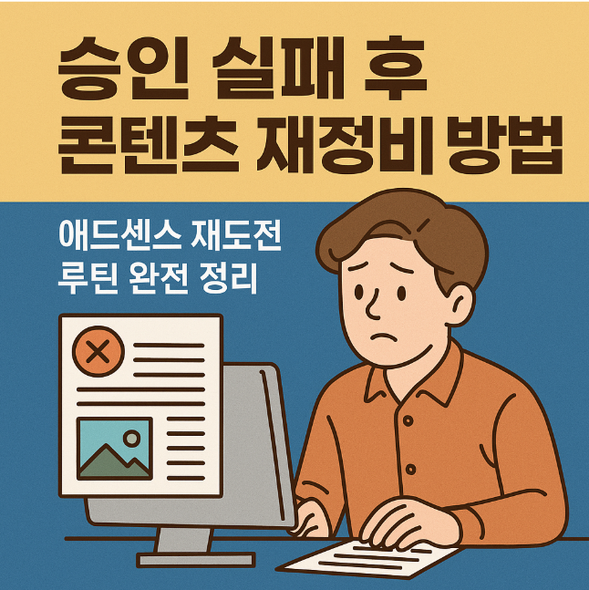 승인 실패 후 콘텐츠 재정비 방법 – 애드센스 재도전 루틴 완전 정리