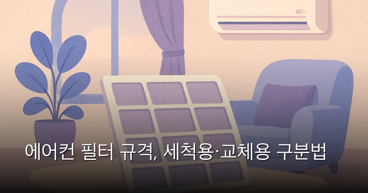 에어컨 필터 규격, 세척용·교체용 구분법