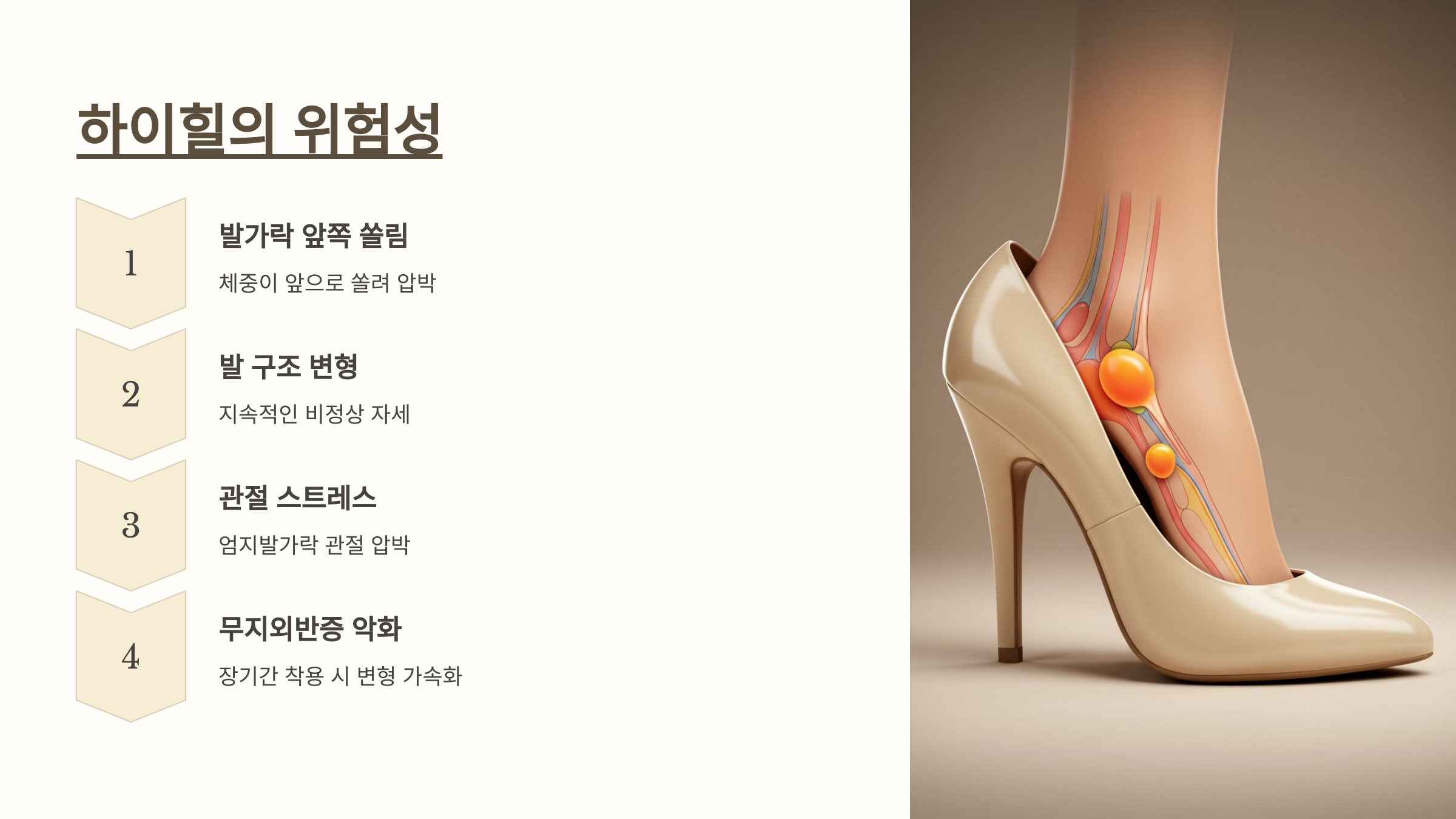 하이힐의 위험성