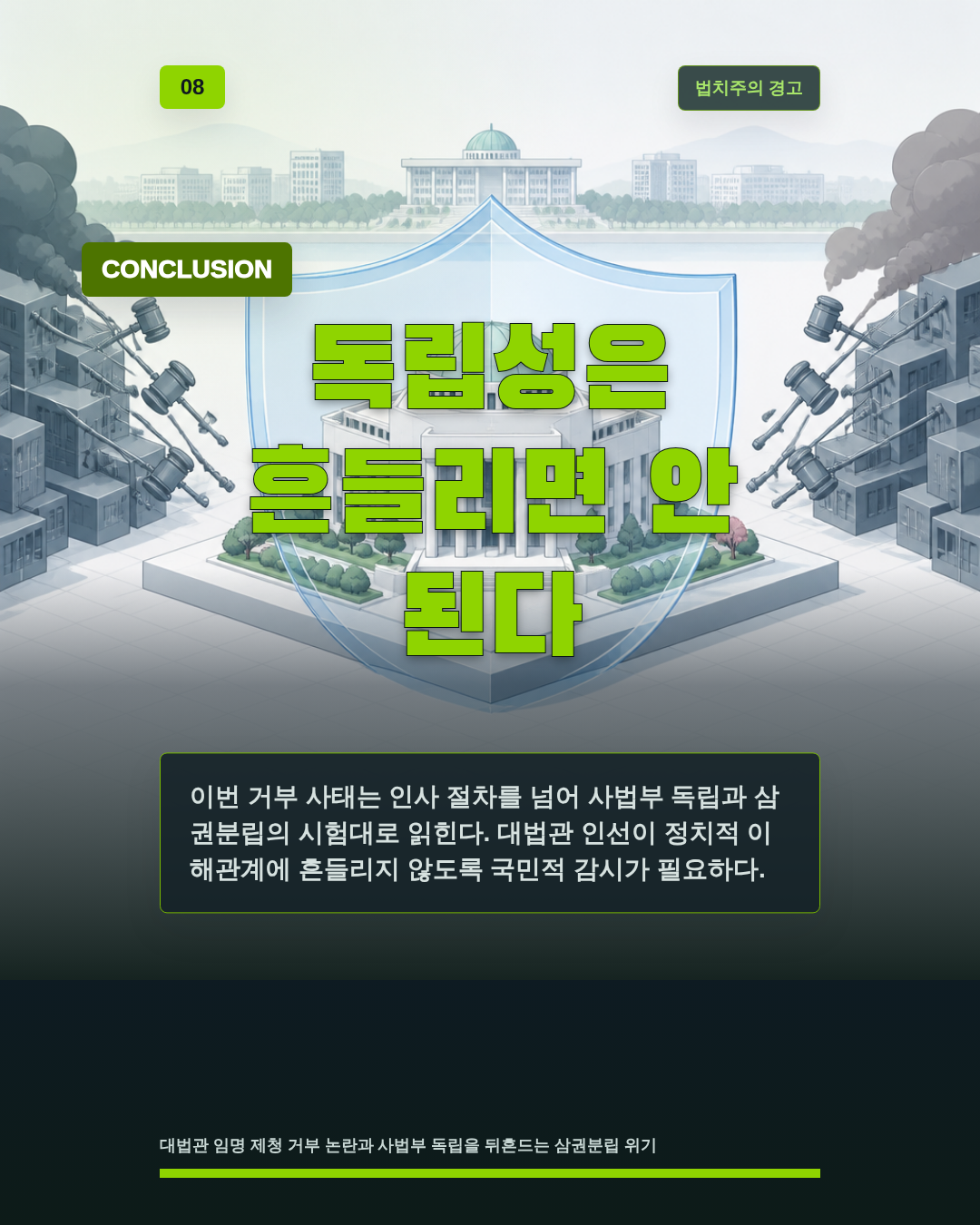 독립성은 흔들리면 안 된다