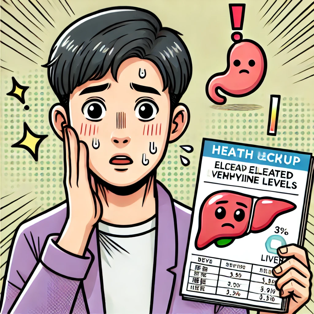 건강검진 지방간 결과에 놀란 중년 남성