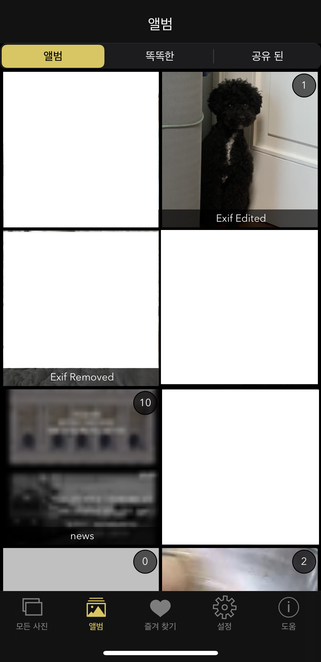 EXIF viewer 앨범 보기