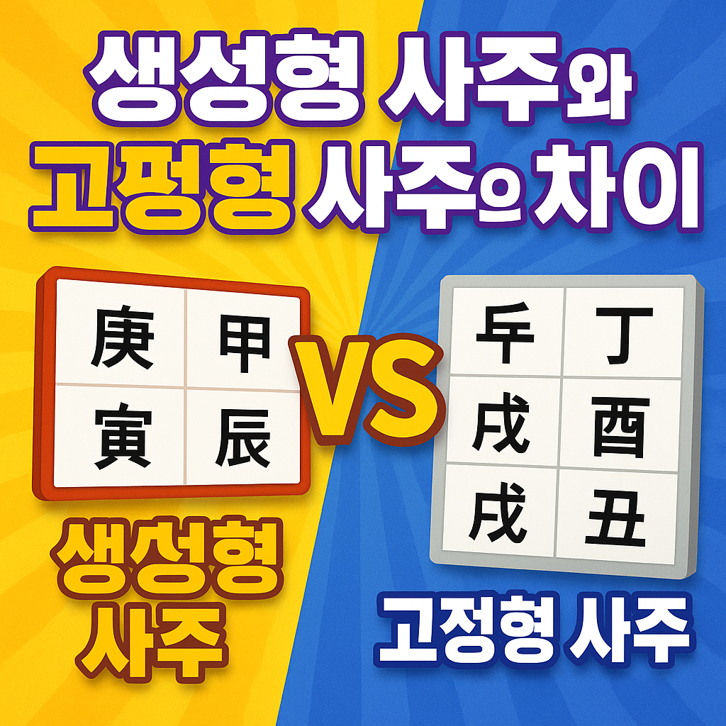 생성형 사주와 고정형 사주의 차이