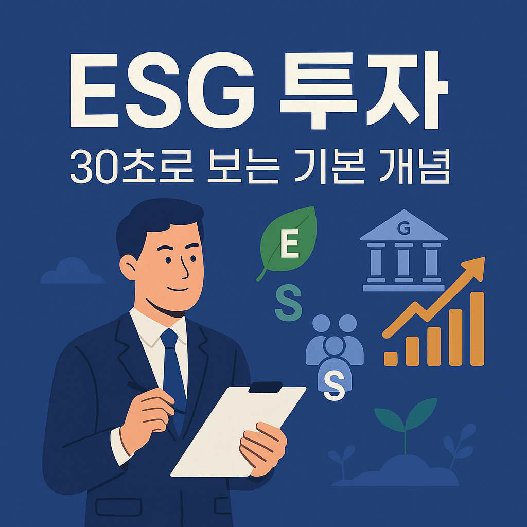 ESG 투자 30초로 보는 기본 개념
