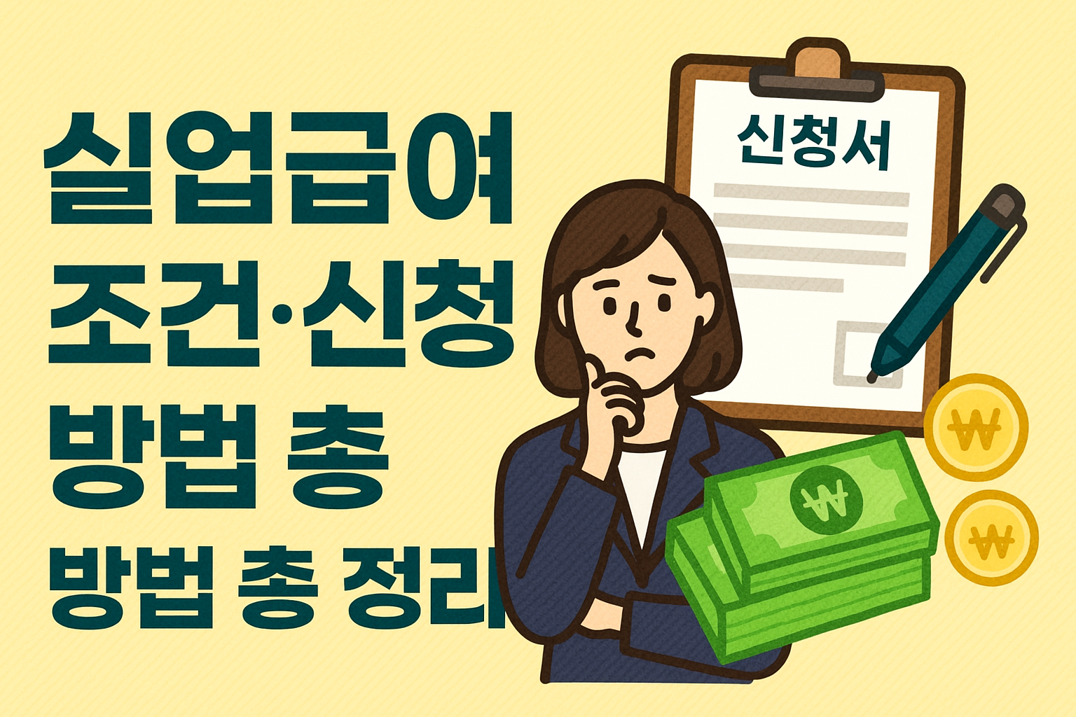 실업급여 조건 신청 방법 사진