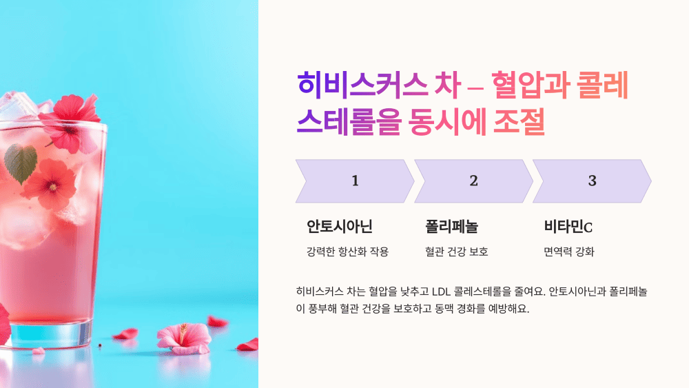 히비스커스 차 – 혈압과 콜레스테롤을 동시에 조절