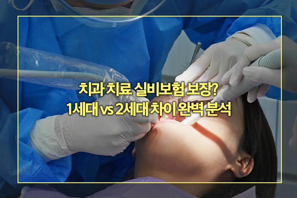 치과 치료 실비보험 보장 1세대 vs 2세대 차이