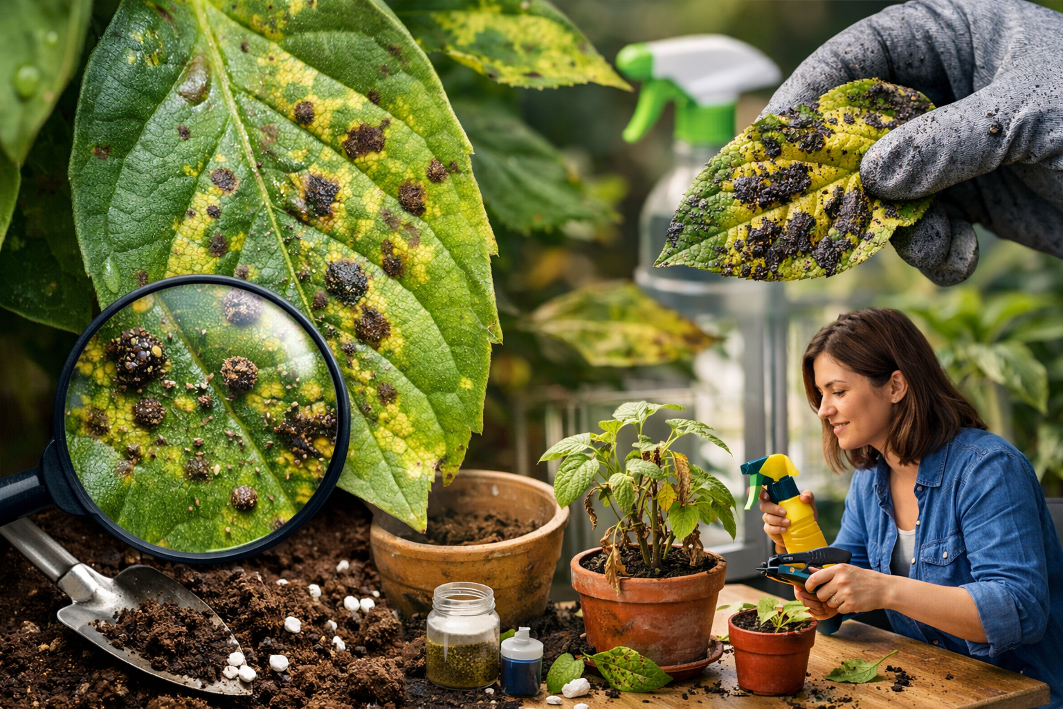 식물 잎에 점이 생기는 이유와 해결법