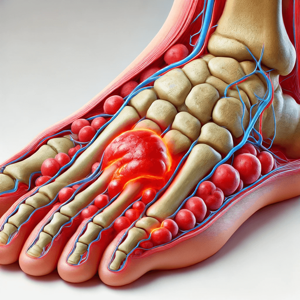 통풍의 통증을 나타내는 이미지