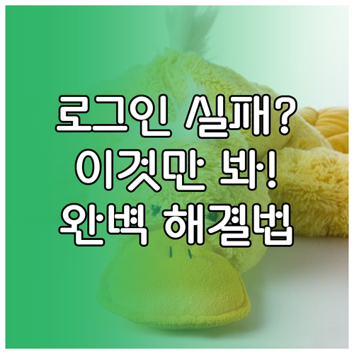 정부24 공동인증서 로그인 실패 및 ..