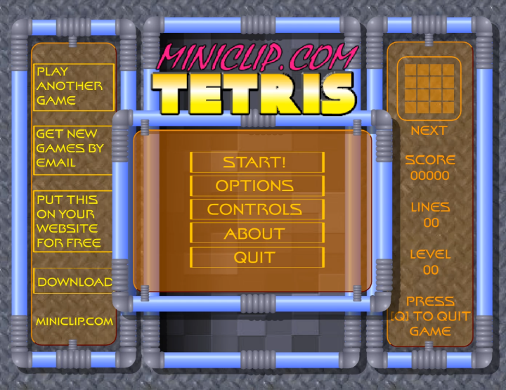 테트리스-미니컵-플래시게임-메인-화면
