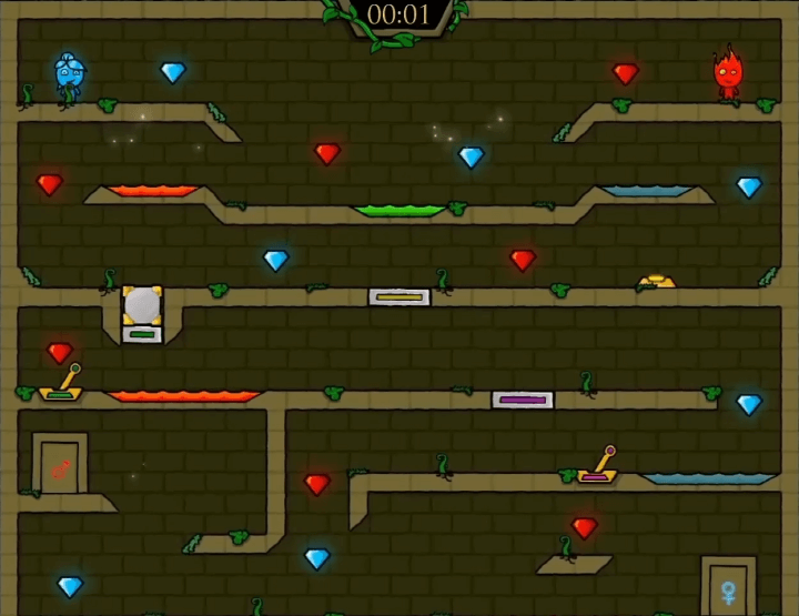 파이어보이-앤-워터걸-엘레먼트-시작-화면