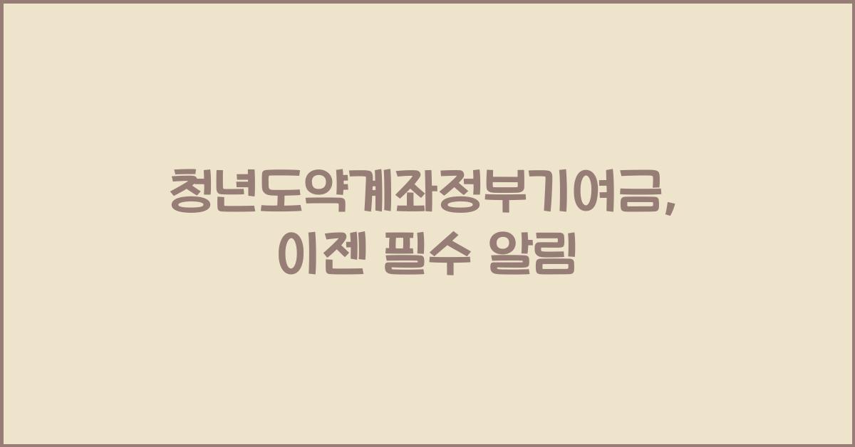 청년도약계좌정부기여금