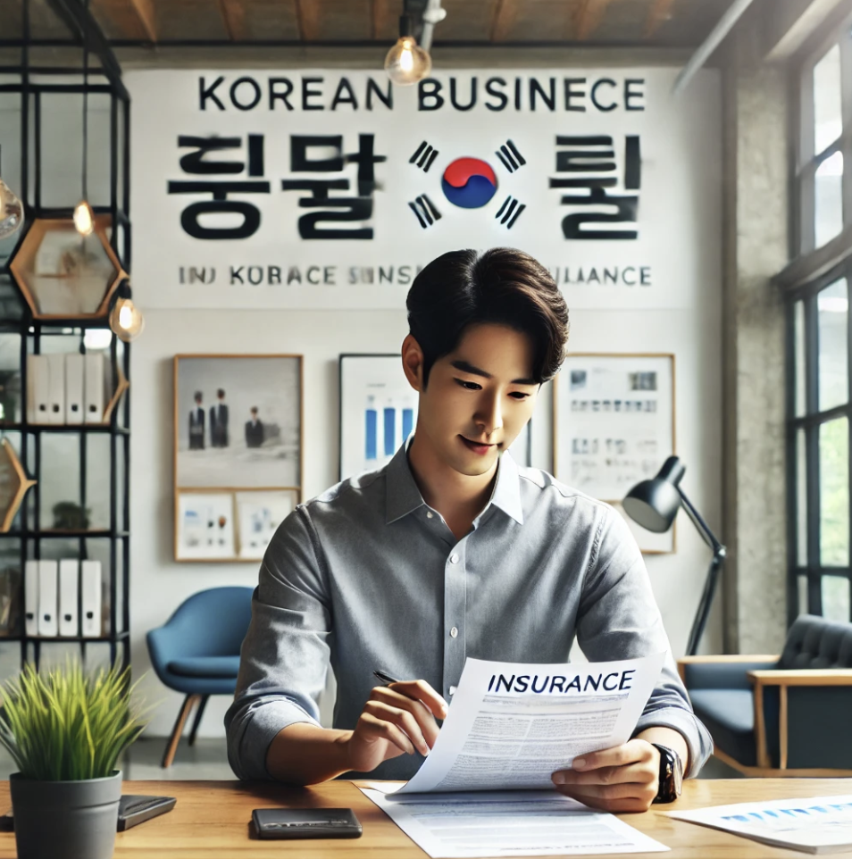 보험에 관련된 서류를 검토중인 모습