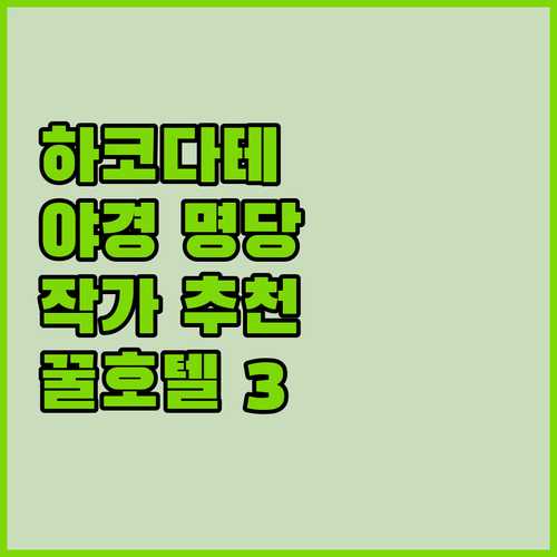 사진 작가가 추천하는 하코다테 야경 ..