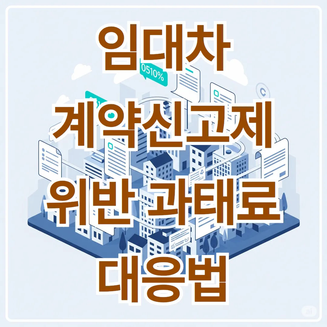 임대차 계약신고제 위반 시 과태료와 대응법