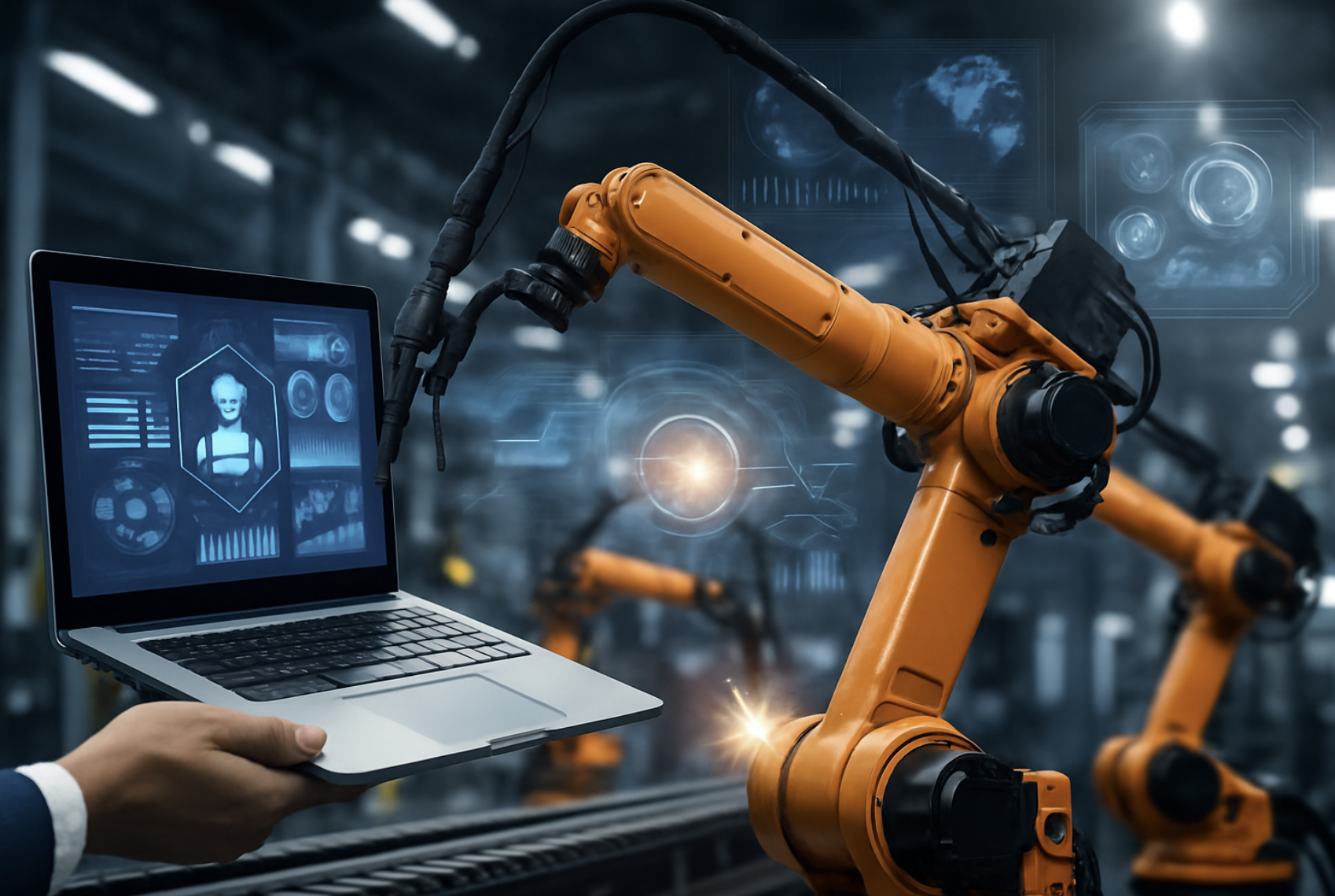 로봇, AI, 빅 데이터 사진