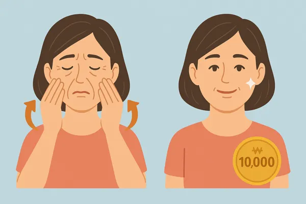 마사지 전후 사진 자료