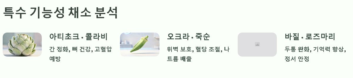 채소 종류 100가지