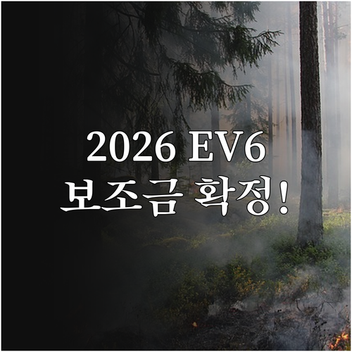 2026년 더뉴 EV6 보조금 예상 ..