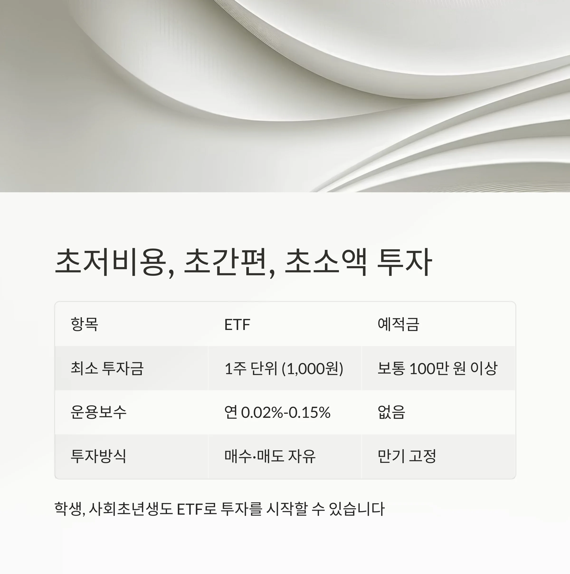 예적금 대신 ETF를 선택