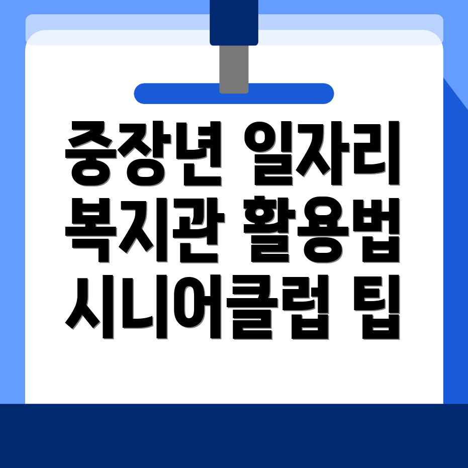 중장년 노인 일자리