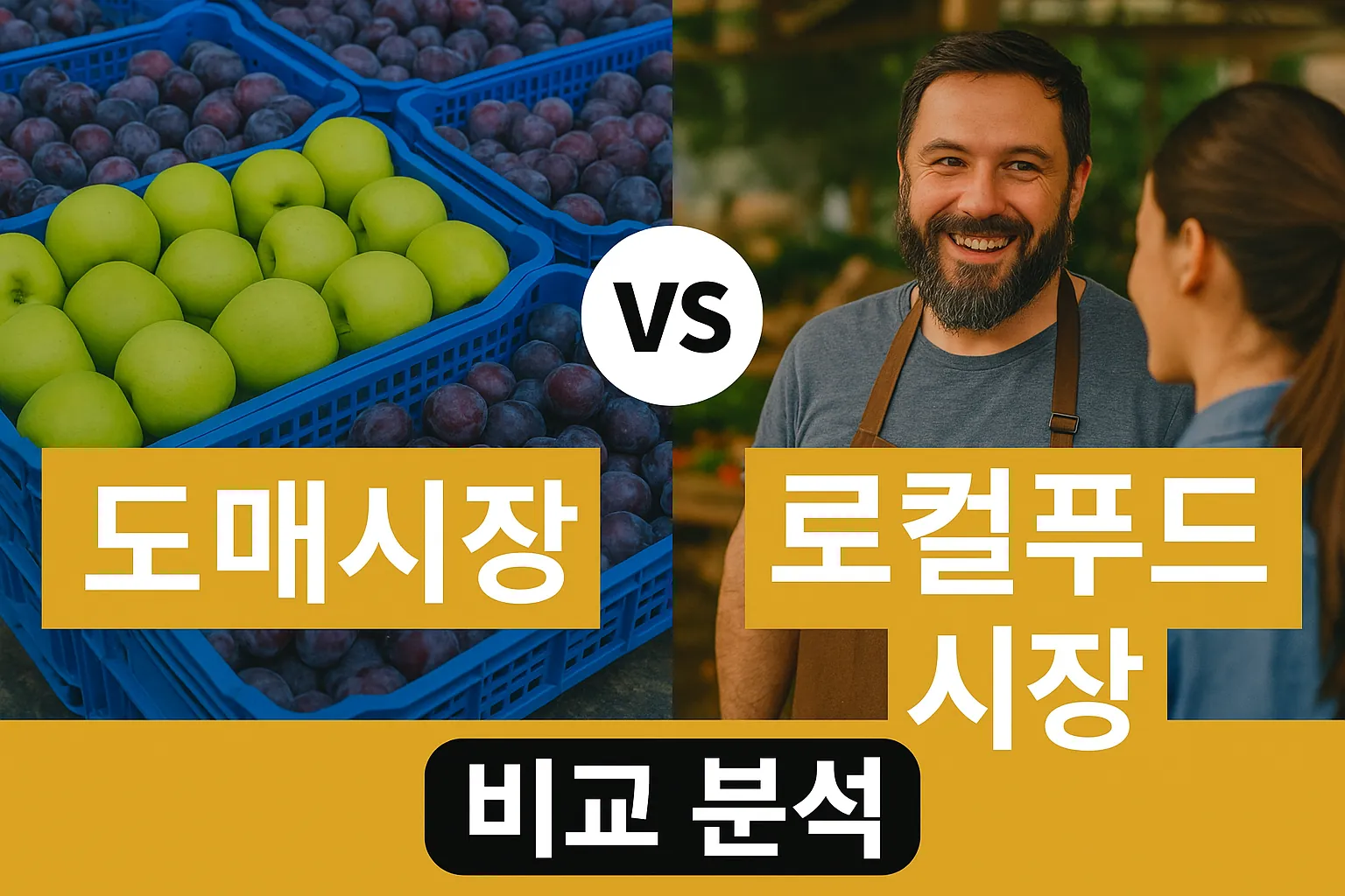 농업경제학 : 도매시장 vs 로컬푸드 시장 비교 분석 – 농산물 유통의 두 얼굴