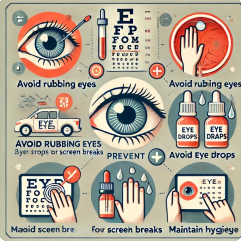 눈 충혈 예방 수칙 인포그래픽