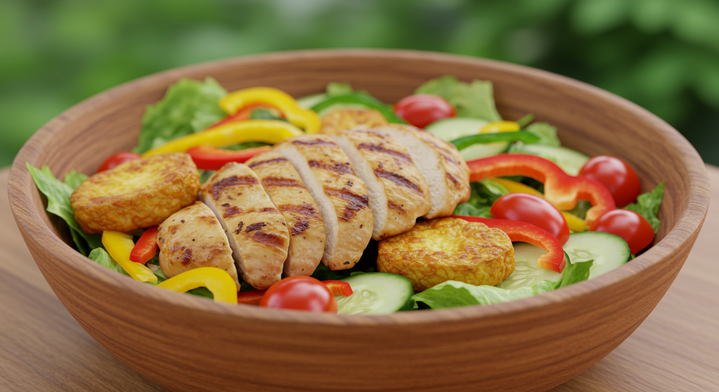 닭가슴살과 샐러드