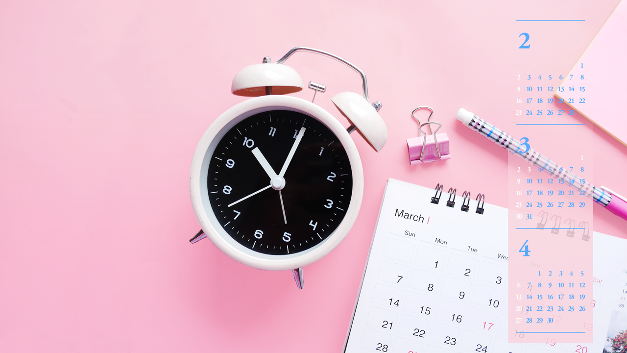 08 탁상시계 B - 2025년3월 노트북배경화면