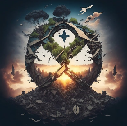 AI생성, 폐허, 파괴 이미지