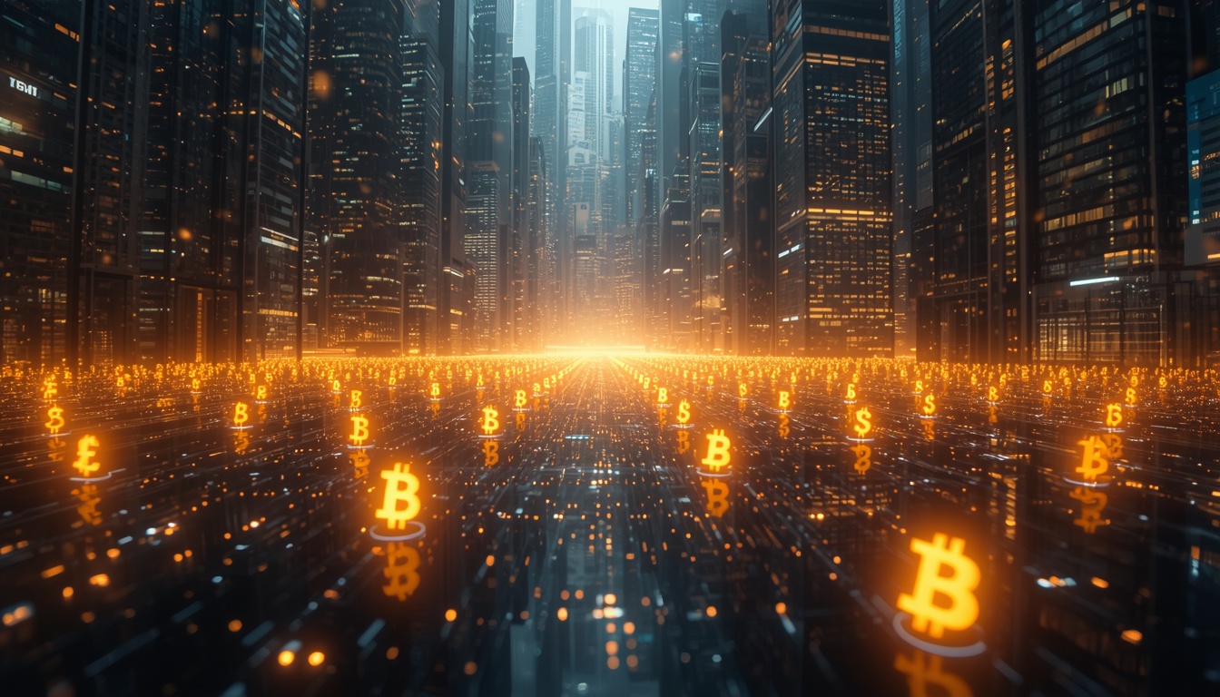 A futuristic city scene symbolizing investment opportunities in the AI crypto era.