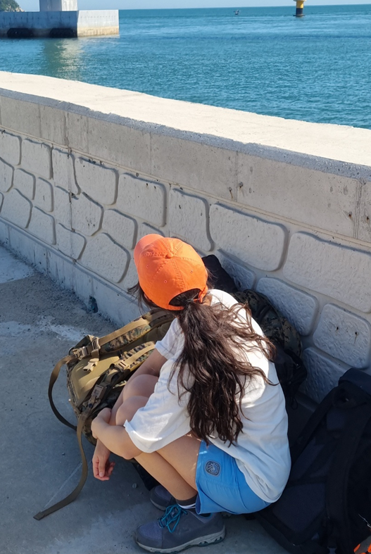 히피펌-머리묶었을때